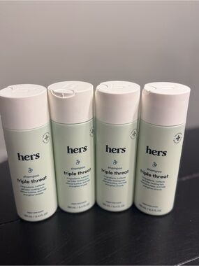 Hers Triple Threat Shampoo Bundle (4 Bottles) 6.4 oz Napa Rose Scent NEW